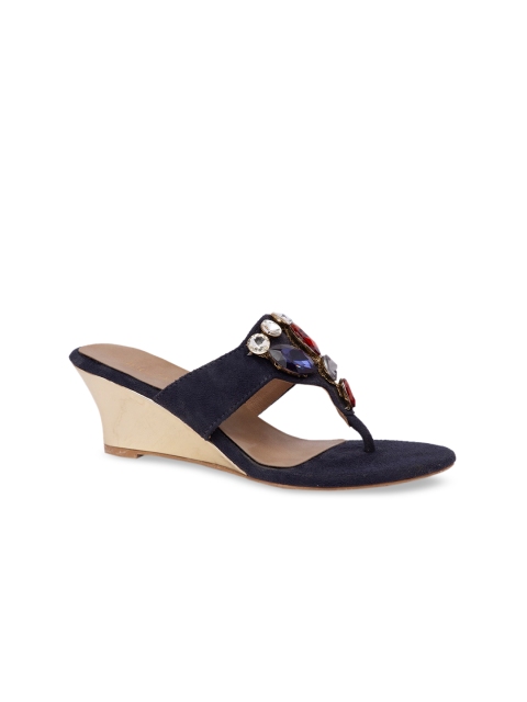 Inc 5 Women Navy Blue Embellished Heels