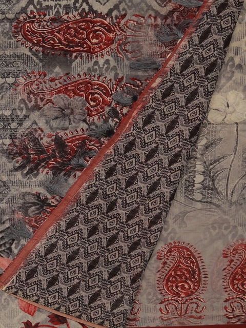 

Pothys Grey Printed Saree