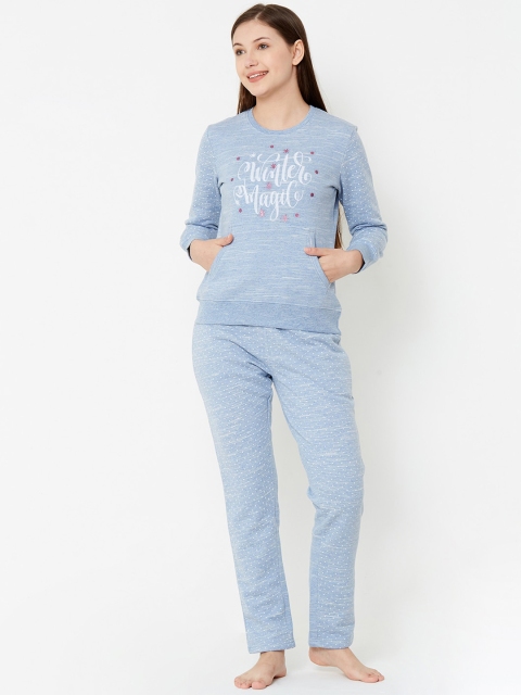 

Sweet Dreams Women Blue Printed Night suit 2354GT