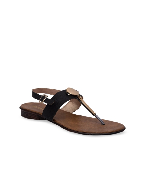 

Rocia Women Black Solid Open Toe Flats