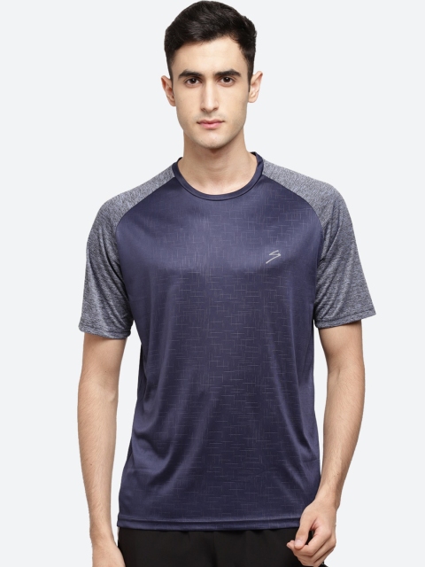 

SG Men Navy Blue Solid Round Neck T-shirt