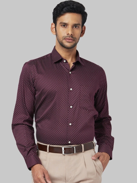 

Park Avenue Men Maroon Regular Fit Printed Formal Shirt