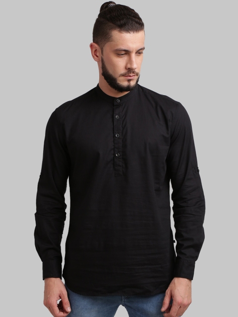 

Parx Men Black Regular Fit Solid Casual Shirt