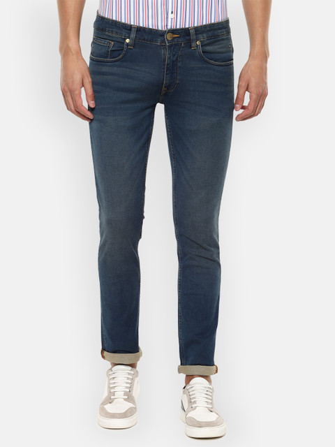 

Louis Philippe Jeans Men Blue Slim Fit Mid-Rise Clean Look Jeans