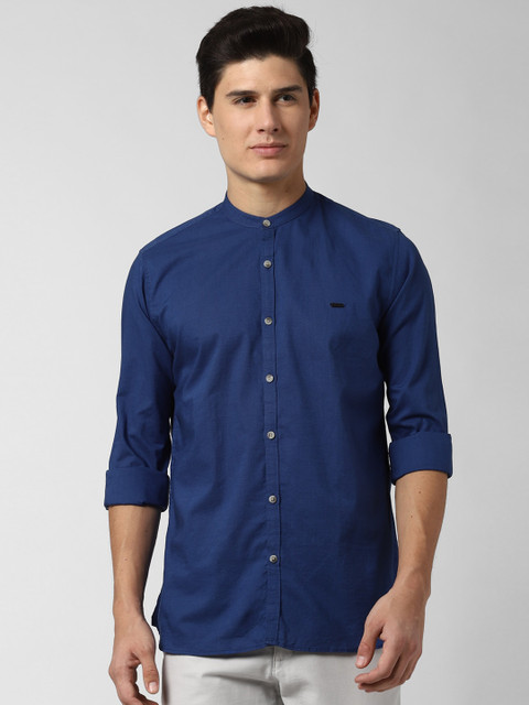 

Peter England Casuals Men Navy Blue Slim Fit Solid Casual Shirt