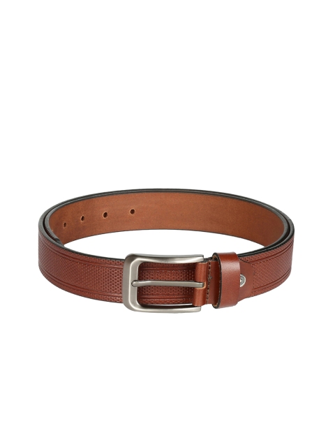 

EVER HYDE Men Tan Brown Solid Leather Belt