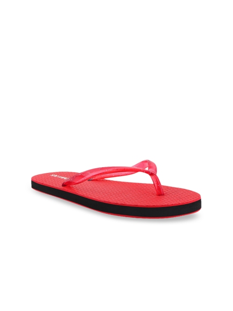 

SALARIO Women Red Solid Open Toe Flats