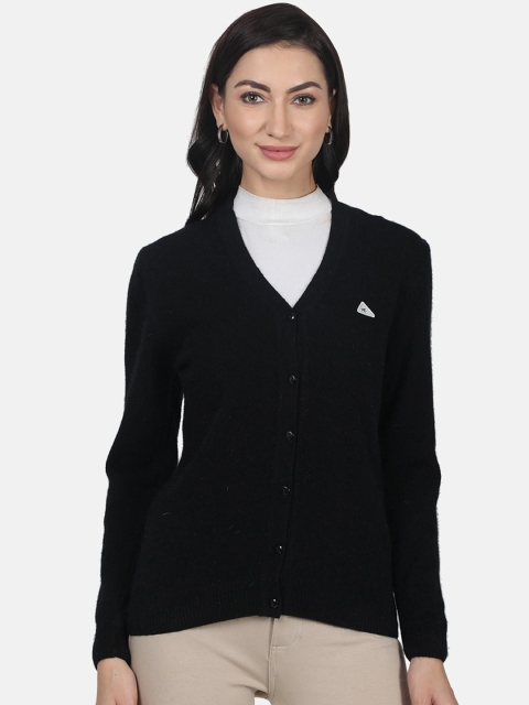 

Monte Carlo Women Black Solid Cardigan Sweater