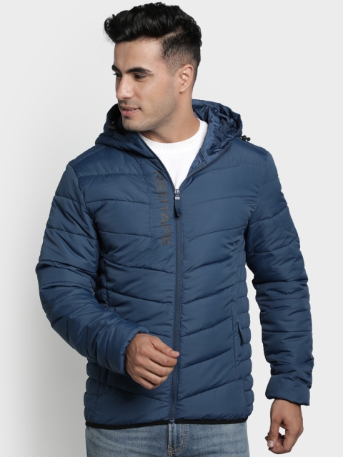 

Red Tape Men Navy Blue Solid Padded Jacket