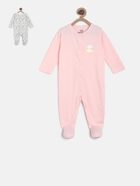 

MINI KLUB Girls Pack of 2 Sleepsuits, Pink
