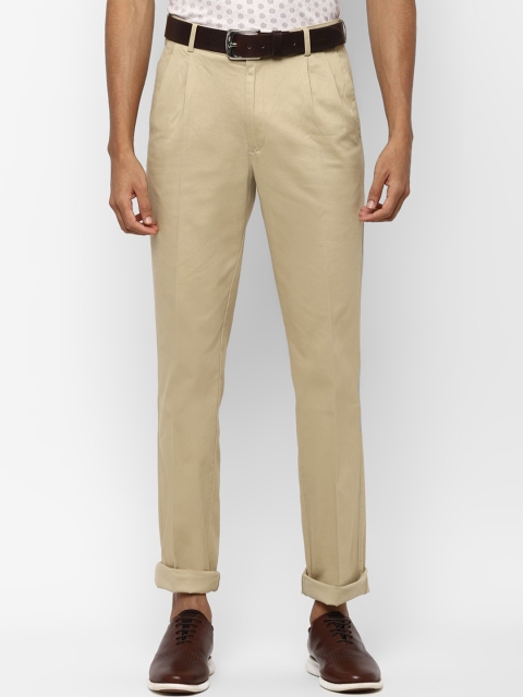 

Allen Solly Men Beige Regular Fit Solid Regular Trousers