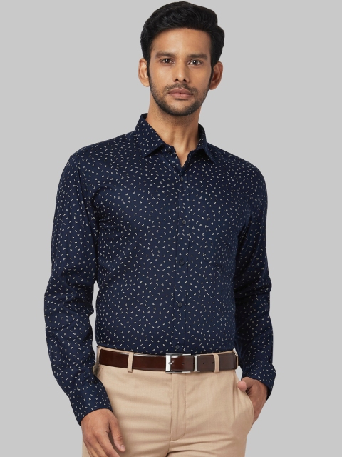 

Park Avenue Men Blue Regular Fit Printed Formal Shirt
