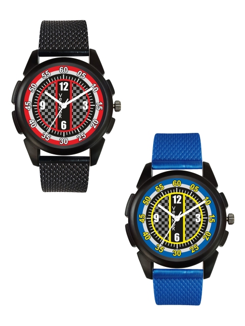 

VeBNoR Boys Set Of 2 Analogue Watches WT 184, Red