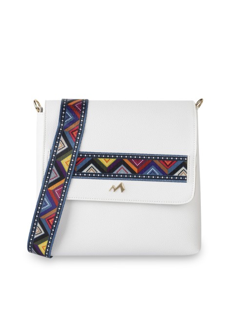 

Metro White Printed Sling Bag
