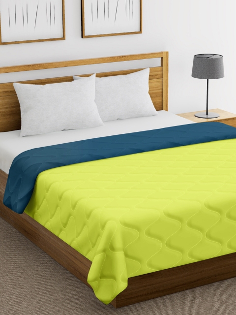 

Divine Casa Yellow & Navy Blue Solid Heavy Winter 210 GSM Double Bed Comforter