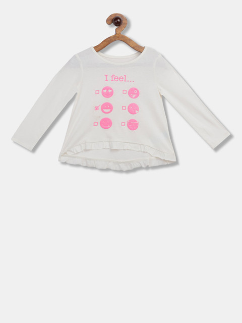 

The Childrens Place Girls White Printed Top