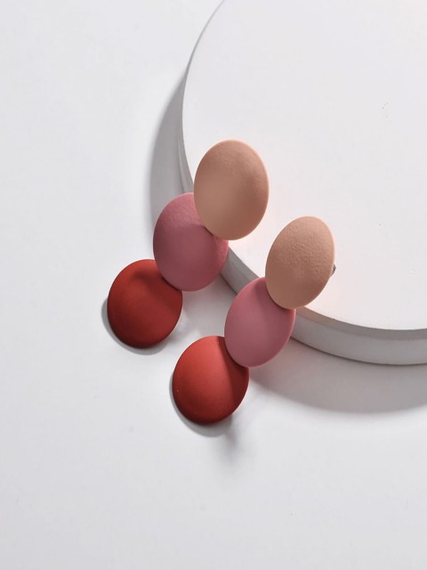 

AQUASTREET Pink Geometric Drop Earrings