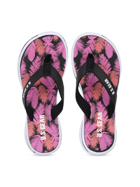 

US Gear Women Multicoloured Printed Thong Flip-Flops, Multi