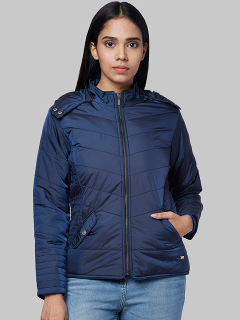 

Park Avenue Woman Women Blue Solid Padded Jacket