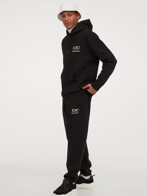 

H&M Men Black Solid Joggers