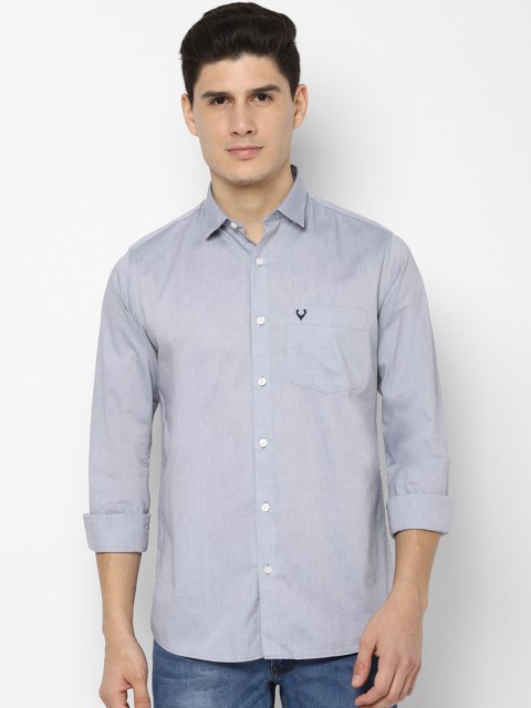

Allen Solly Men Grey Slim Fit Solid Casual Shirt