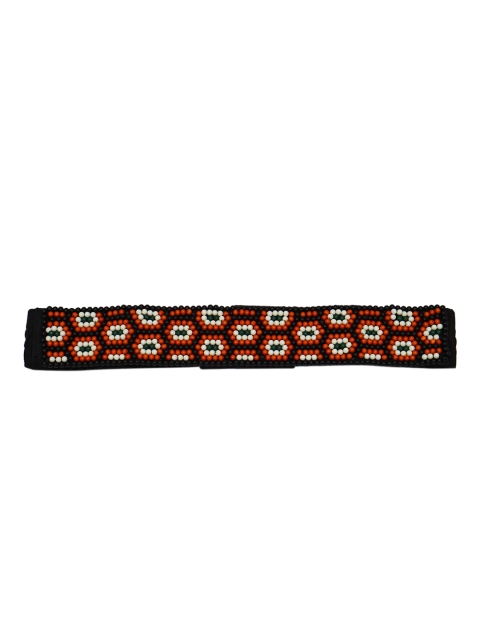 

Diwaah Women Orange Beaded Belt