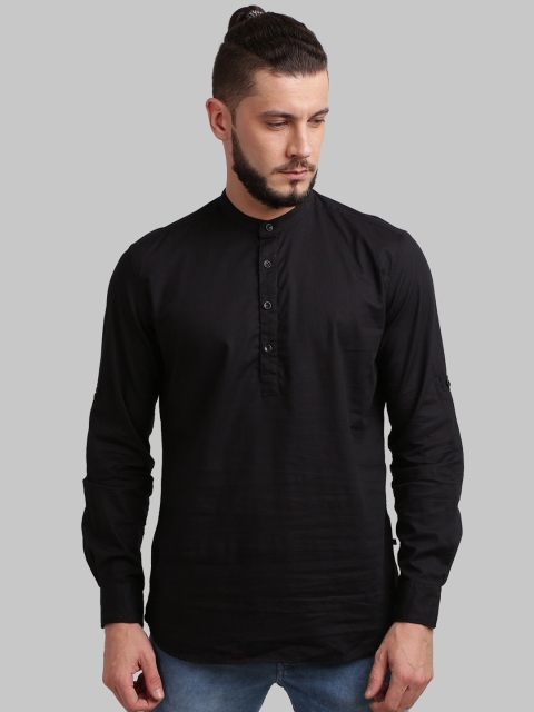 

Parx Men Black Regular Fit Solid Casual Shirt