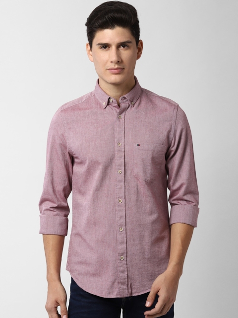 

Peter England Casuals Men Red Slim Fit Solid Casual Shirt