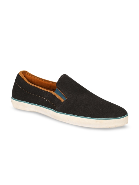

North Star Men Black Solid Slip-On Sneakers