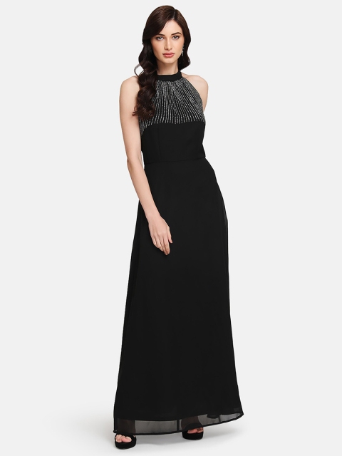 

Kazo Women Black Embellished Maxi Dress