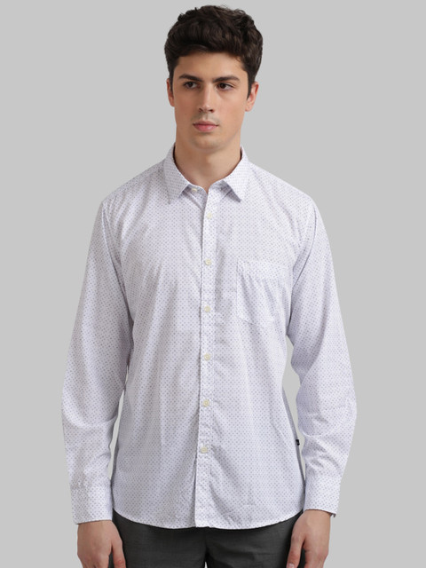 

Parx Men Blue Regular Fit Printed Casual Shirt