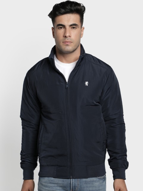 

Red Tape Men Navy Blue Solid Open Front Jacket