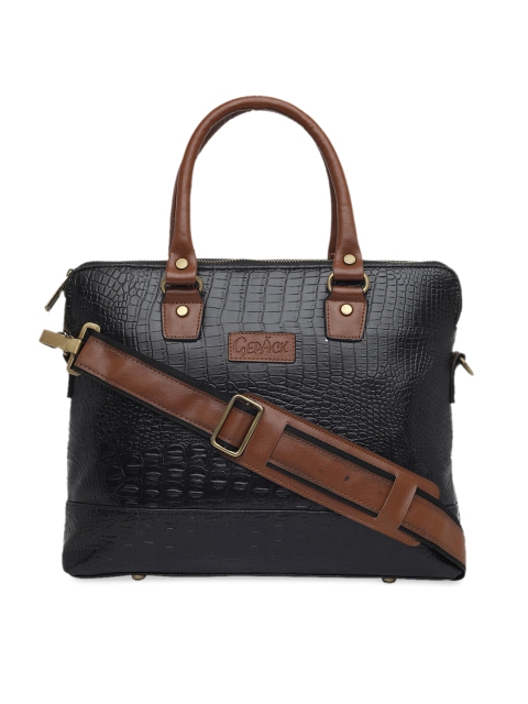 

GEPACK by BagsRUs Unisex Black Textured 13 Inch Executive Laptop Bag