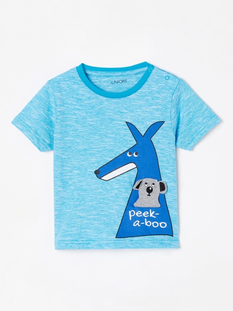 

Juniors by Lifestyle Boys Blue Printed Round Neck T-shirt