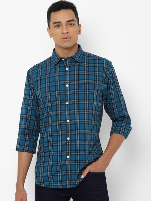 

Allen Solly Men Blue & Black Slim Fit Checked Casual Shirt