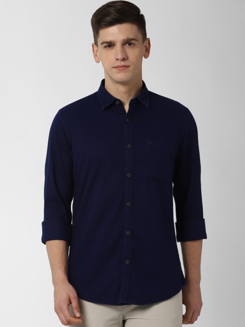 

Peter England Casuals Men Navy Blue Slim Fit Solid Casual Shirt