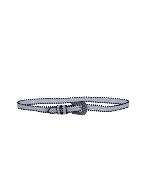 

Diwaah Women White & Black Embellished Belt