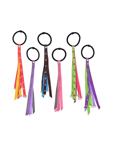 

FUNKRAFTS Girls Set Of 6 Multi-Coloured Ponytail Holders