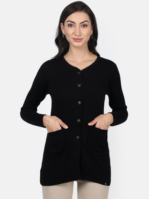 

Monte Carlo Women Black Solid Cardigan Sweater