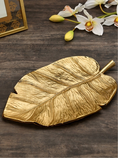 

Pure Home and Living Gold-Toned Naaz Leaf