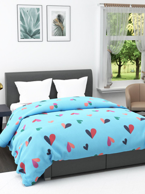 

BIANCA Blue & Red Abstract AC Room 150 GSM Double Bed Comforter
