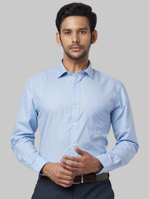 

Park Avenue Men Blue Regular Fit Printed Formal Shirt