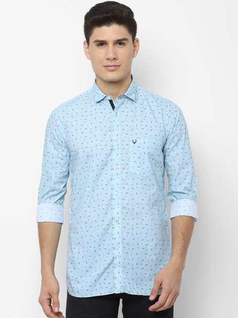Allen Solly Men Blue Slim Fit Printed Casual Shirt