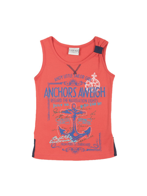 

Cherokee Girls Red Printed Top