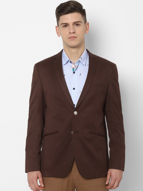 

Allen Solly Men Brown Slim Fit Single-Breasted Blazer