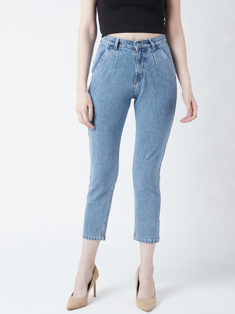 

Devis Women Blue Straight Fit High-Rise Clean Look Stretchable Jeans