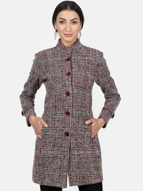 

Monte Carlo Women Black & Brown Checked Overcoat
