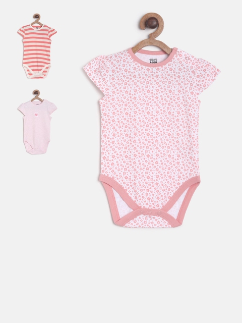 

MINI KLUB Girls Pack of 3 Bodysuits, Pink