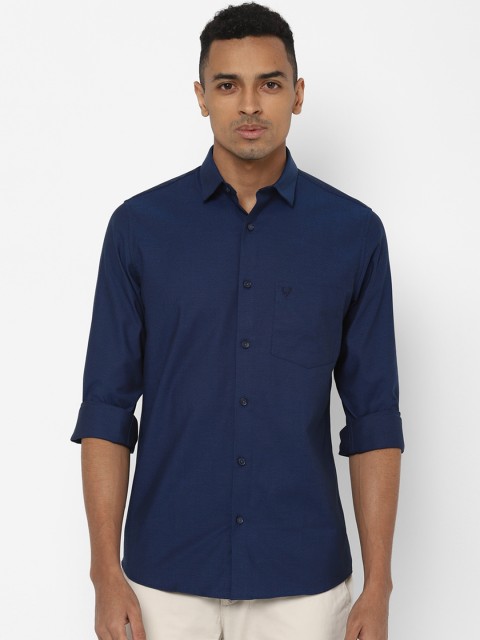 

Allen Solly Men Navy Blue Regular Fit Solid Casual Shirt