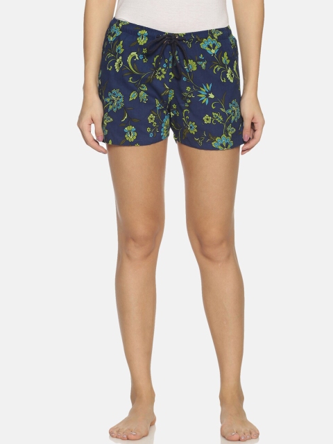 

Bene Kleed Women Navy Blue Printed Lounge Shorts